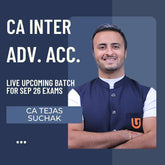 CA Inter Sep 26 Exams | Adv. Acc. by CA Tejas Suchak | Live Regular Batch